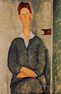アメデオ・モディリアーニ Painting - 赤髪の若者 1919年 アメデオ・モディリアーニ